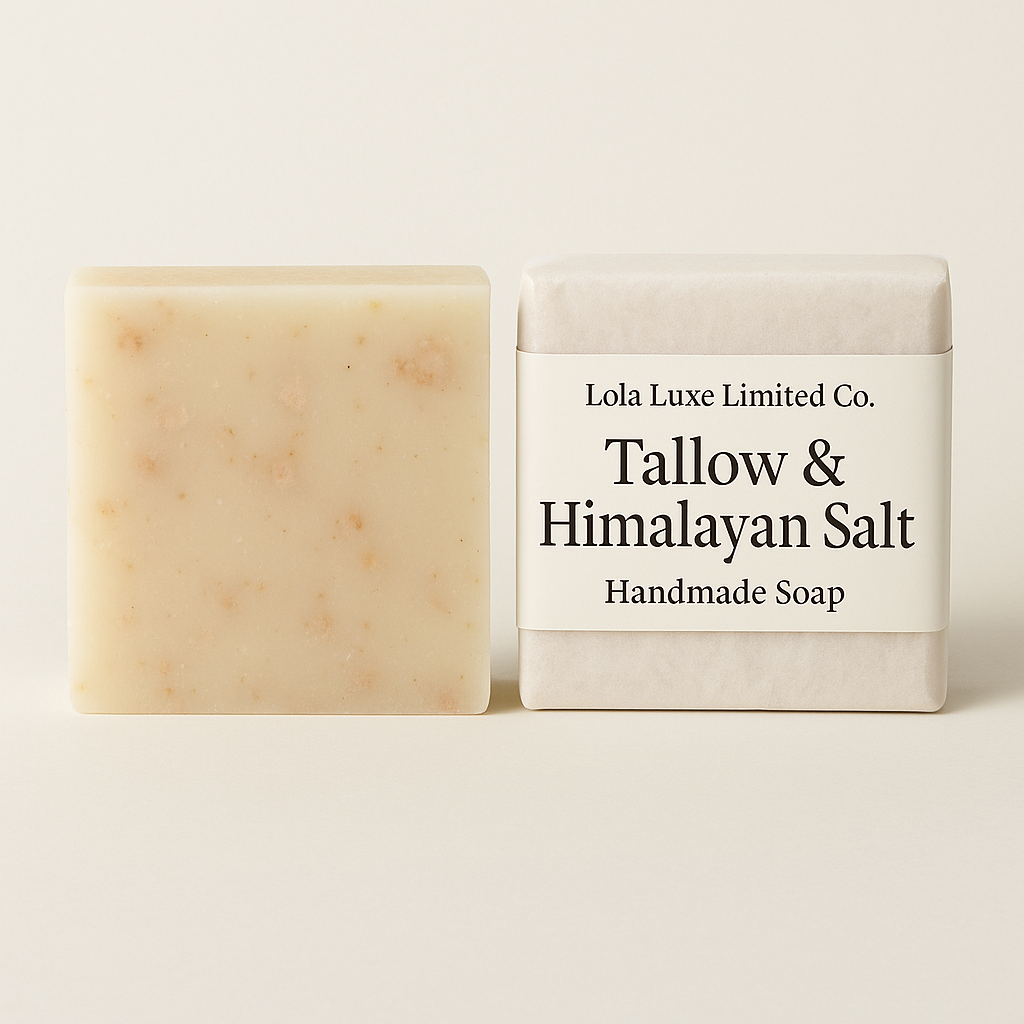 Jabón artesanal de sebo y sal del Himalaya