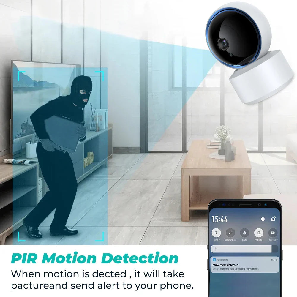 Cámara monitora para bebés con wifi y visión nocturna (1080P)