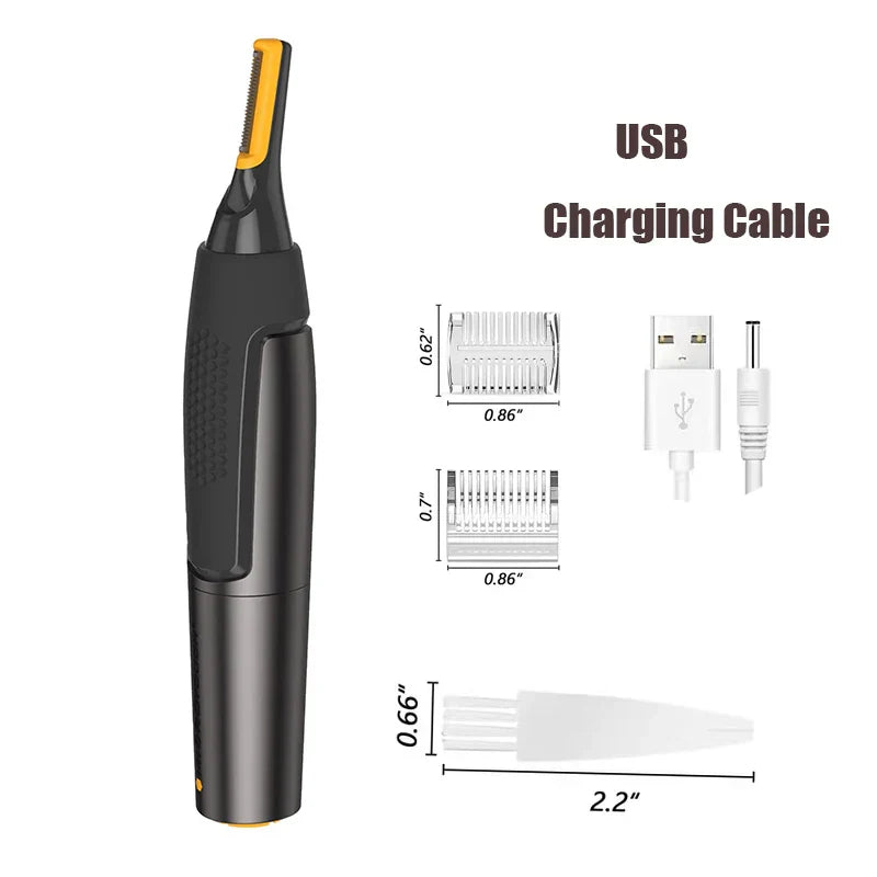 Ultra-Thin Precision Trimmer USB Rechargeable Mini Portable Black