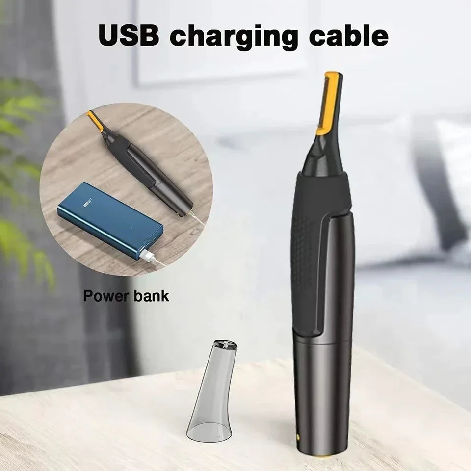 Ultra-Thin Precision Trimmer USB Rechargeable Mini Portable Black