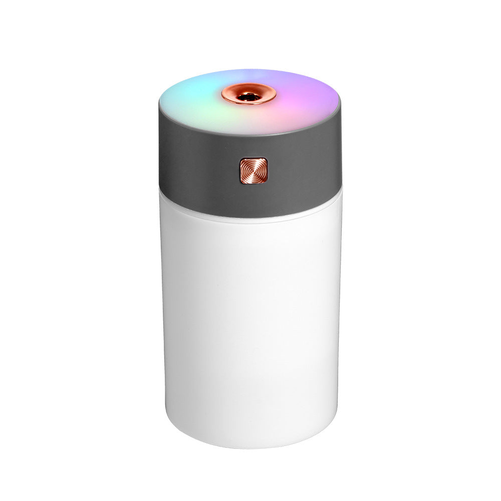 Humidificador de aire USB gris de 300 ml - Mini humidificador silencioso para dormitorio, oficina y coche.