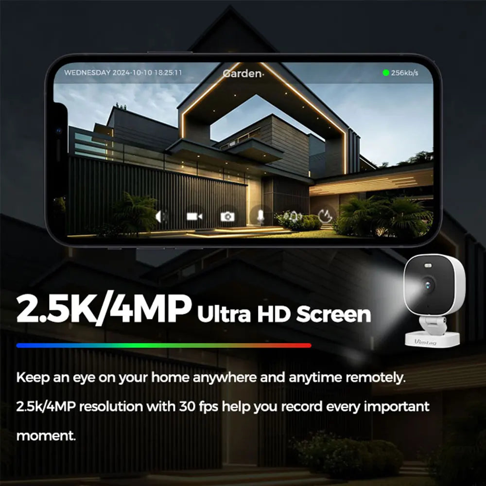 Minicámara WiFi para exteriores con visión nocturna a color (4MP)