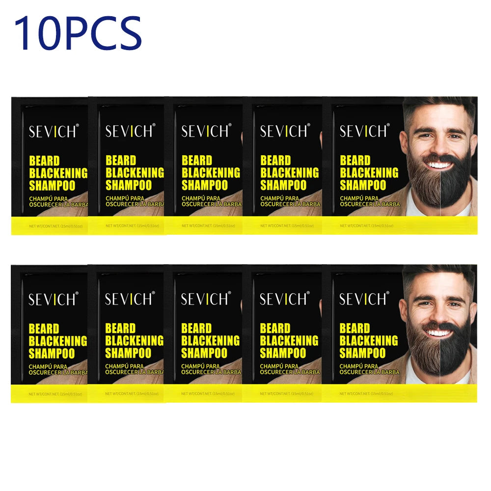 Tinte instantáneo para el cabello, champú para barba negra, pintura para barba, tinte para barba para hombres, tinte natural temporal para bigote negro, champú para dropshipping