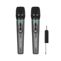 Micrófono FULUODE para karaoke, micrófono inalámbrico profesional, micrófono inalámbrico UHF de mano recargable dinámico