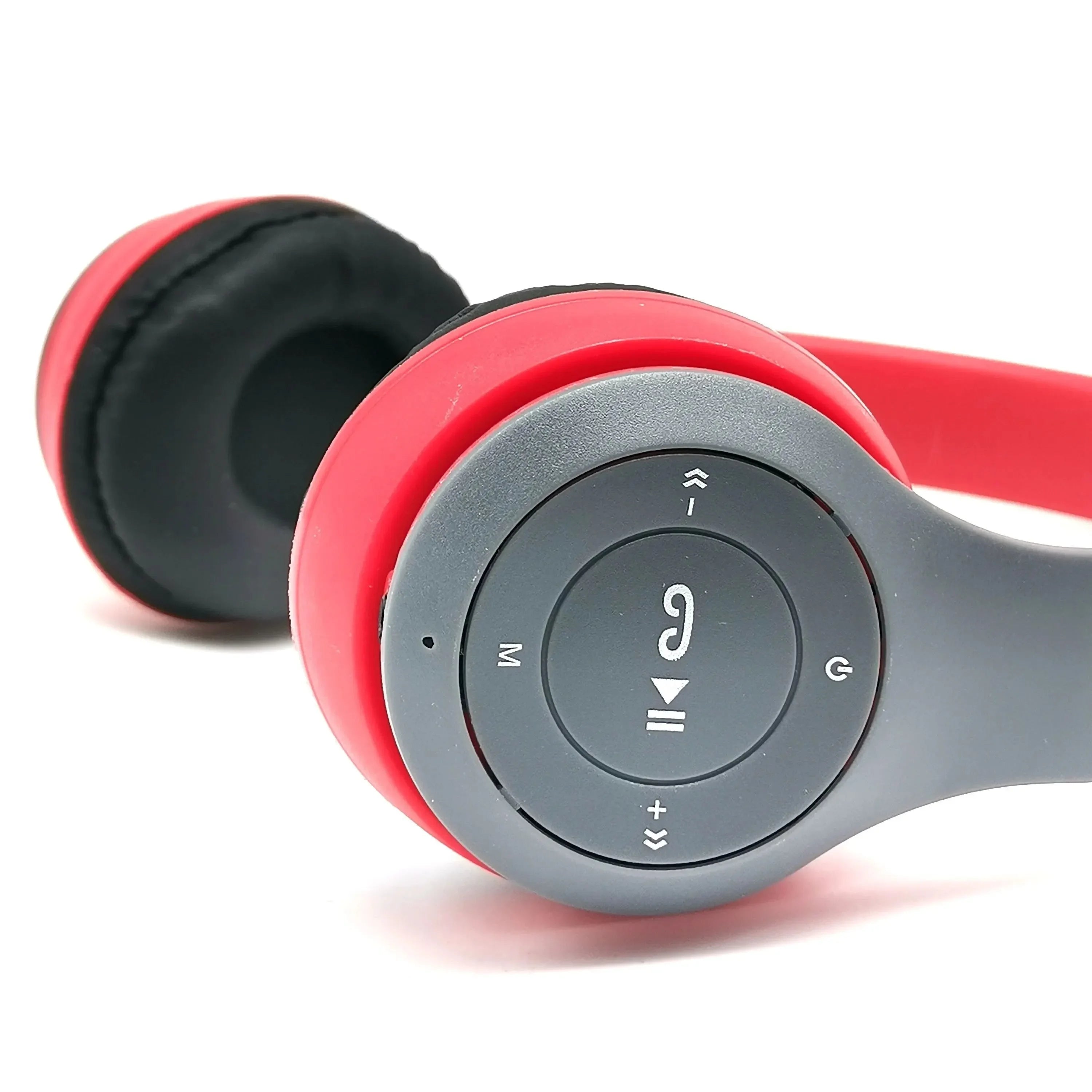 Auriculares Bluetooth plegables inalámbricos con micrófono y control de volumen para iPhone y Android.