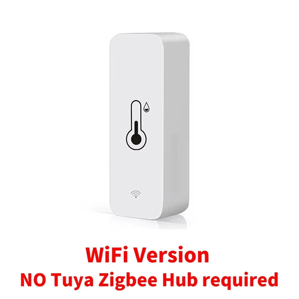 Sensor inteligente de temperatura y humedad ZigBee 3.0 Higrómetro de interior WiFi Tuya APP Monitoreo Actualizaciones en tiempo real APP Amart Home Alexa