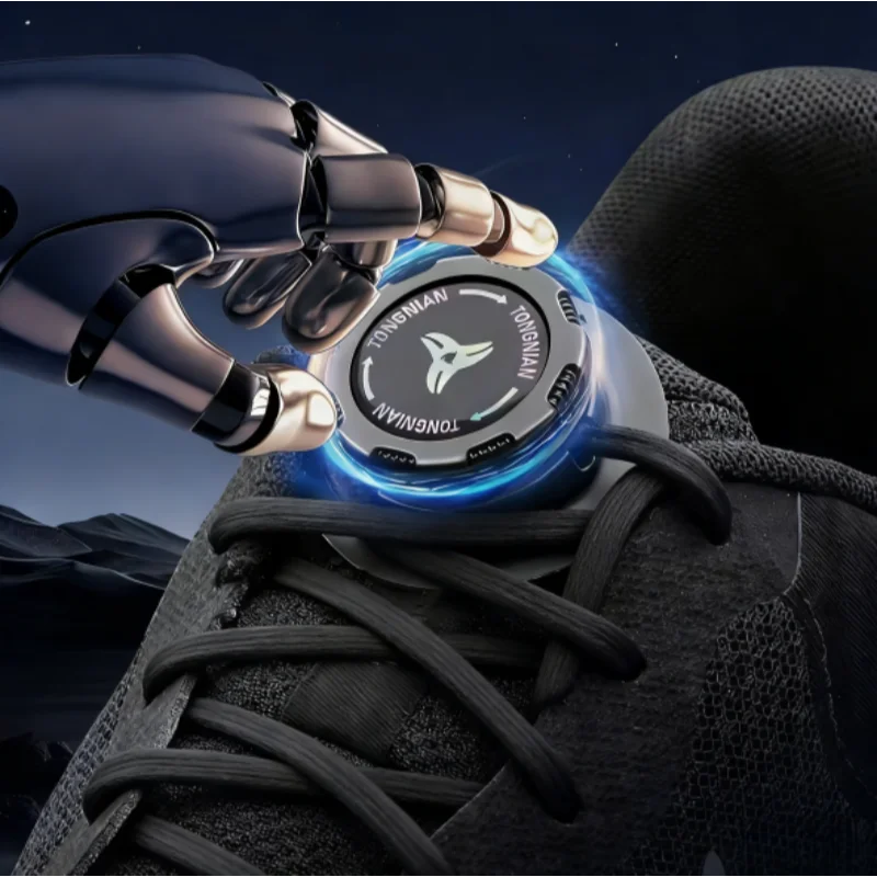 1 par de hebillas para zapatos Tech Design sin nudos: cierres giratorios de ajuste rápido para cordones gruesos, unisex para deportes y actividades al aire libre.
