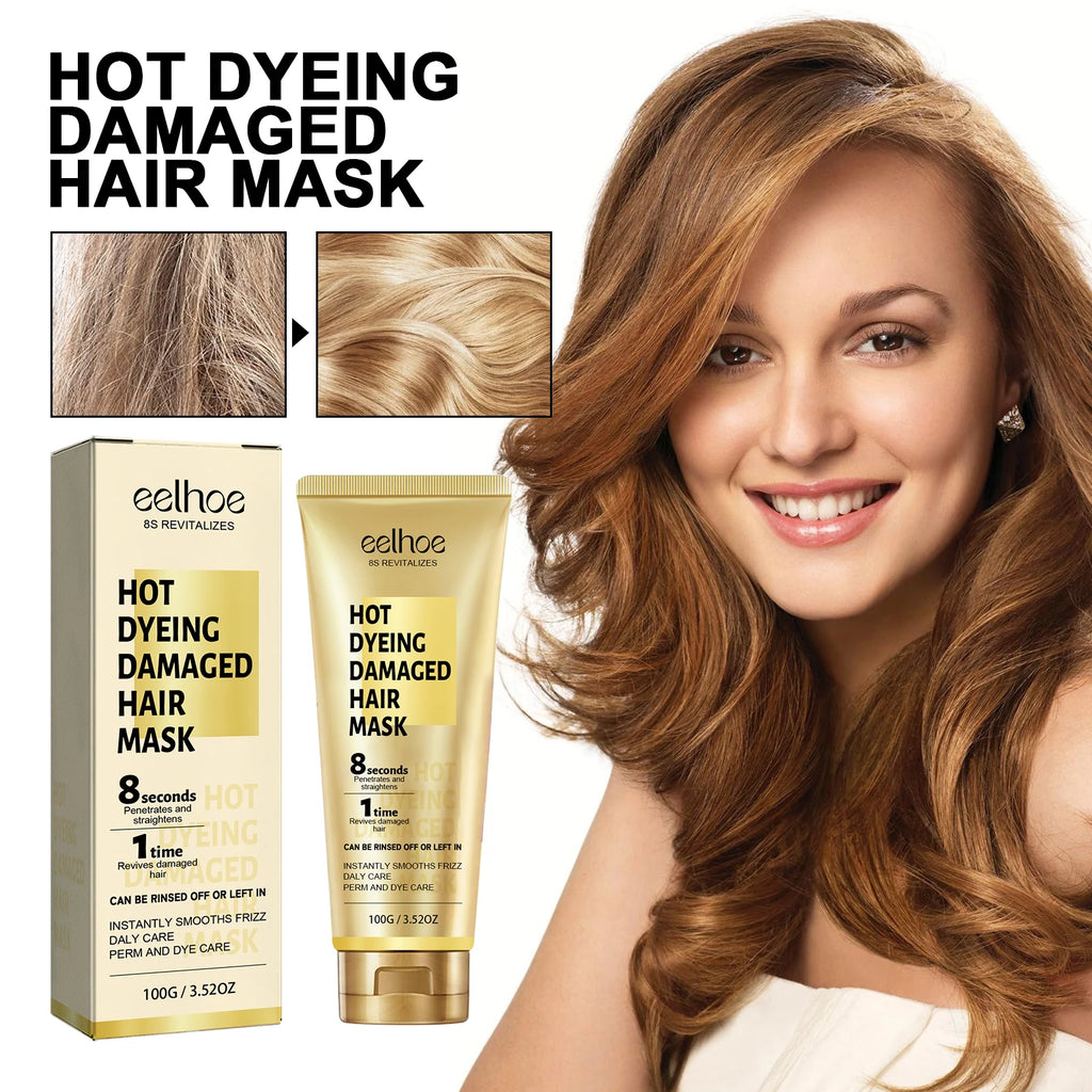 Crema capilar de queratina 8 Seconds Hair Mask Mejora el cabello encrespado y enredado Previene la rotura y las puntas abiertas Producto para el cuidado del cabello