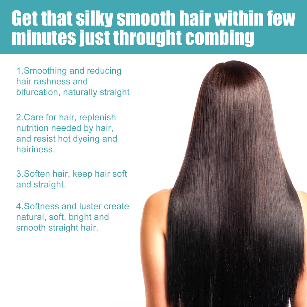 Crema correctora de queratina para cabello liso. Repara el cabello dañado. Mejora la calidad del cabello. Suaviza el cabello. Previene la sequedad y el encrespamiento. Producto para el cuidado del cabello.