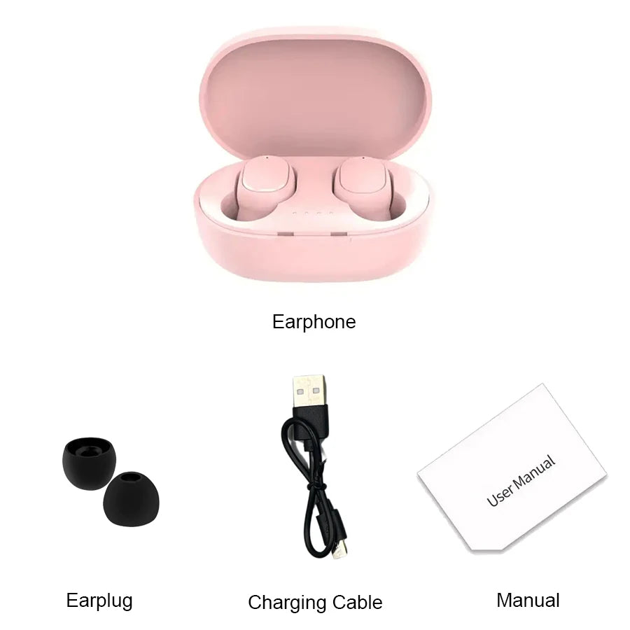 Auriculares inalámbricos Bluetooth TWS A6S con cancelación de ruido y micrófono para Huawei Xiaomi Redmi