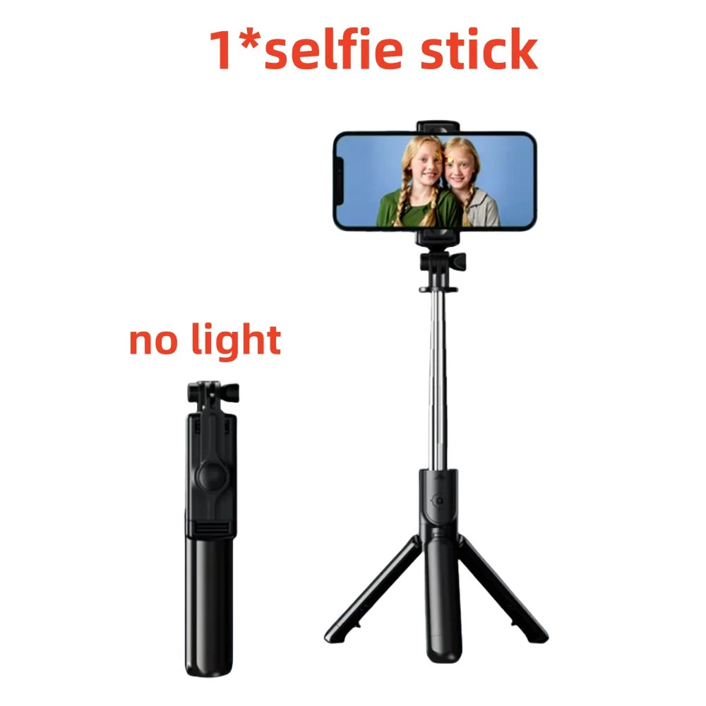 Nuevo trípode FGCLSY para cámara de smartphone, soporte con disparador Bluetooth y luz, soportes inalámbricos para palo selfie con soporte para teléfono