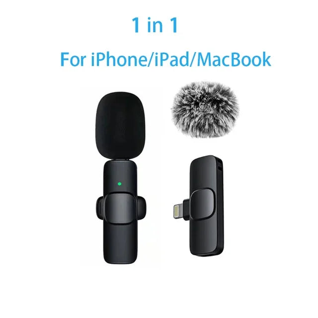 Micrófono de solapa inalámbrico Mini USB-C con reducción de ruido para iPhone y Android, ideal para transmisiones en vivo y entrevistas. Micrófono portátil de mano.
