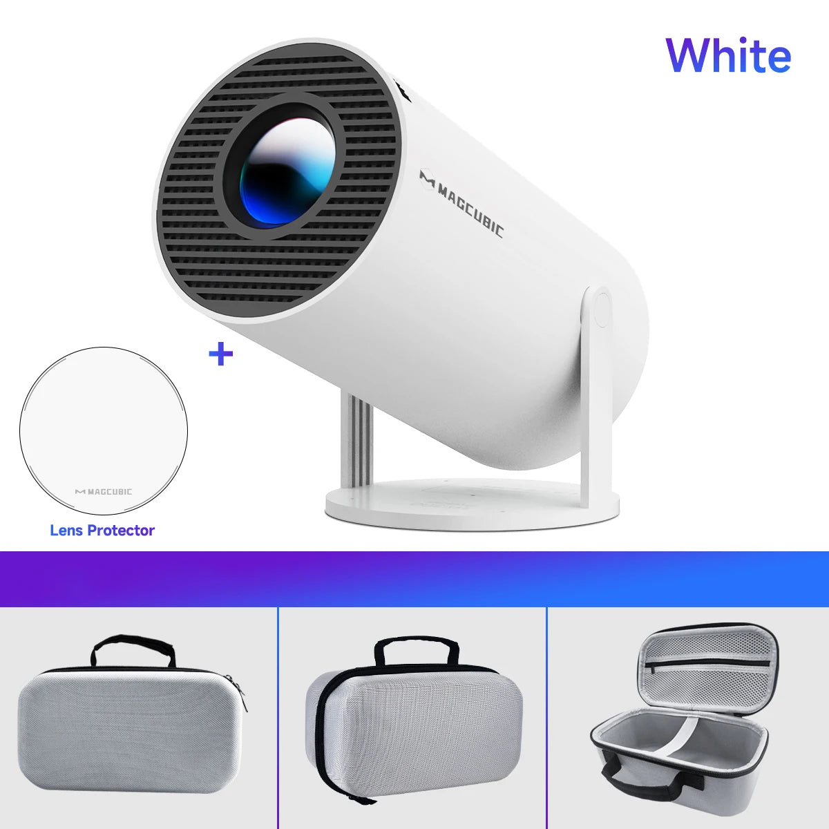 Proyector Magcubic HY300 Pro 8K Android 14 Dual Wifi6 290ANSI Allwinner H726 BT5.4 1080P 1280*720P Proyector de cine en casa para exteriores