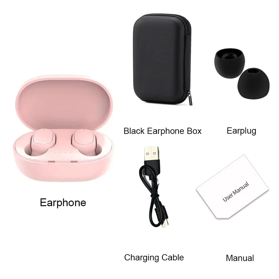 Auriculares inalámbricos Bluetooth TWS A6S con cancelación de ruido y micrófono para Huawei Xiaomi Redmi