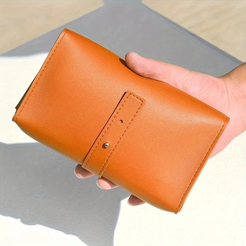 1 organizador multicompartimento de cuero sintético PU - Estuche portátil para accesorios escolares y tecnológicos para cables, cargadores y bolígrafos - Almacenamiento de viaje duradero