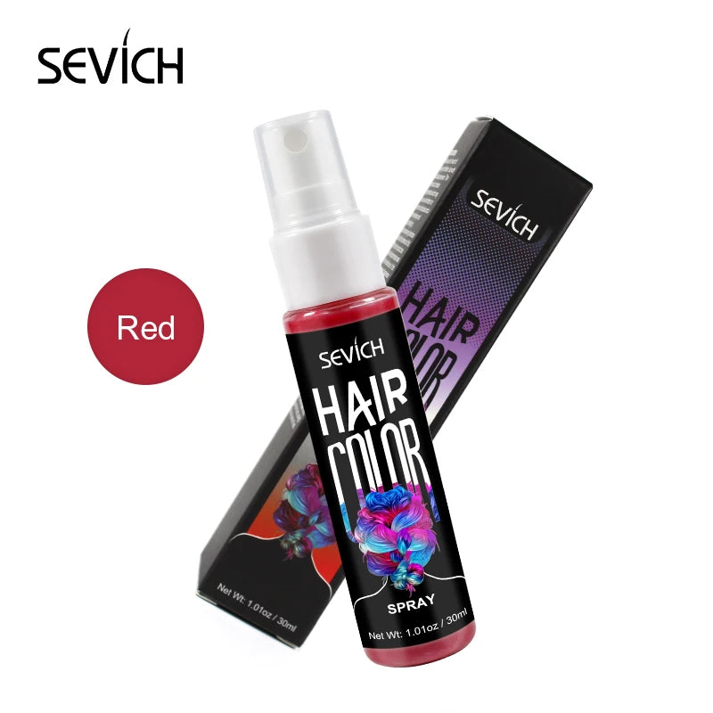 Sevich 8 colores, nuevo estilo, spray colorante para el cabello, coloración instantánea de un solo uso, producto de peluquería para el cuidado y estilismo del cabello para hombres y mujeres.