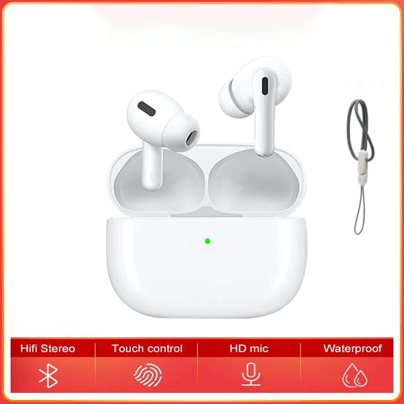 Auriculares inalámbricos TWS Bluetooth con graves profundos, sonido estéreo, auriculares inalámbricos impermeables intrauditivos con micrófono.