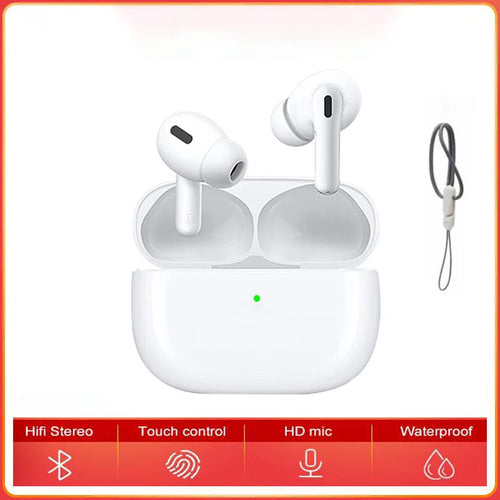 Auriculares inalámbricos TWS Bluetooth con graves profundos, sonido estéreo, auriculares inalámbricos impermeables intrauditivos con micrófono.