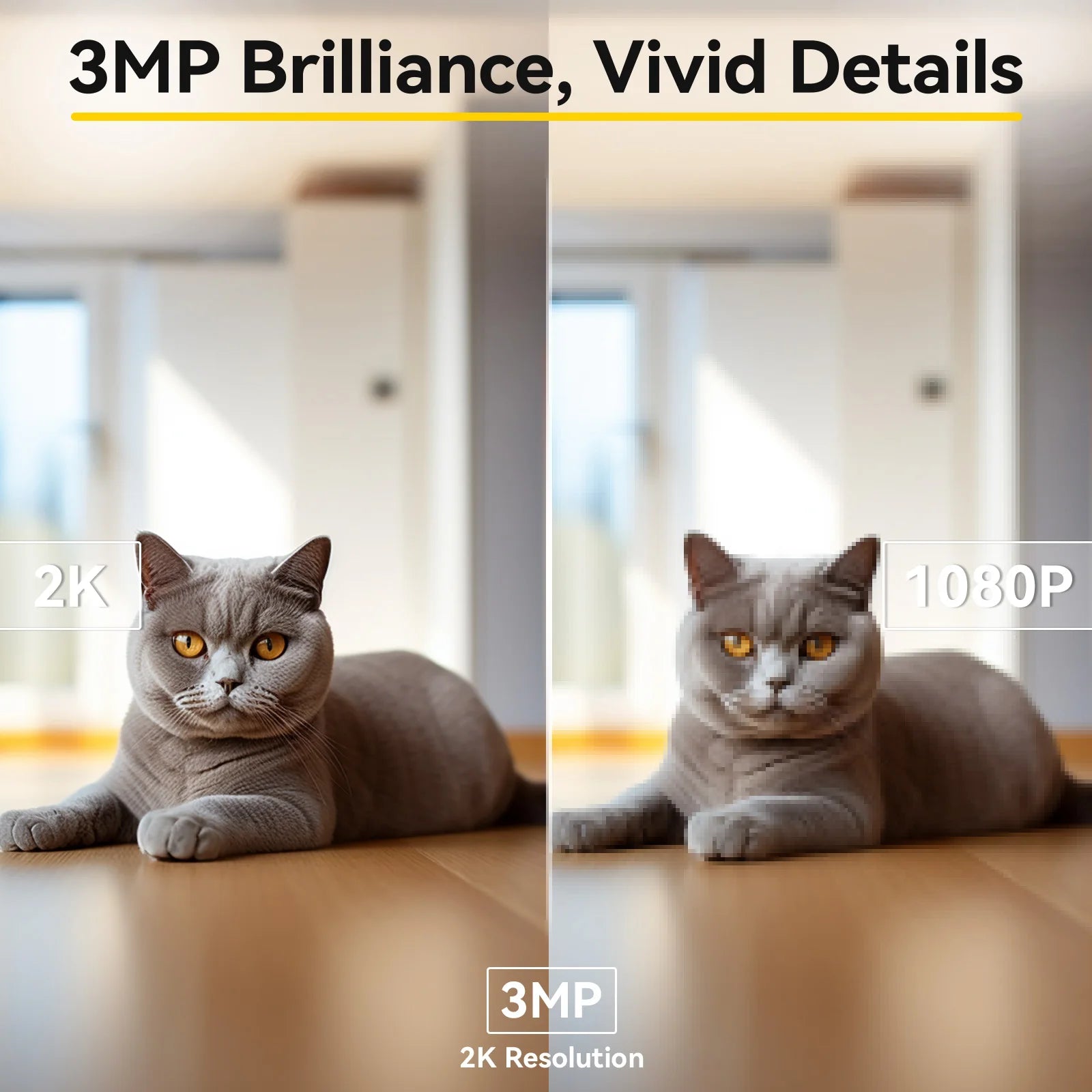 Cámara de seguridad para mascotas Boykeep 2K con aplicación para teléfono, WiFi 5G/2.4GHz para interiores, giro e inclinación de 360°, audio bidireccional, visión nocturna.