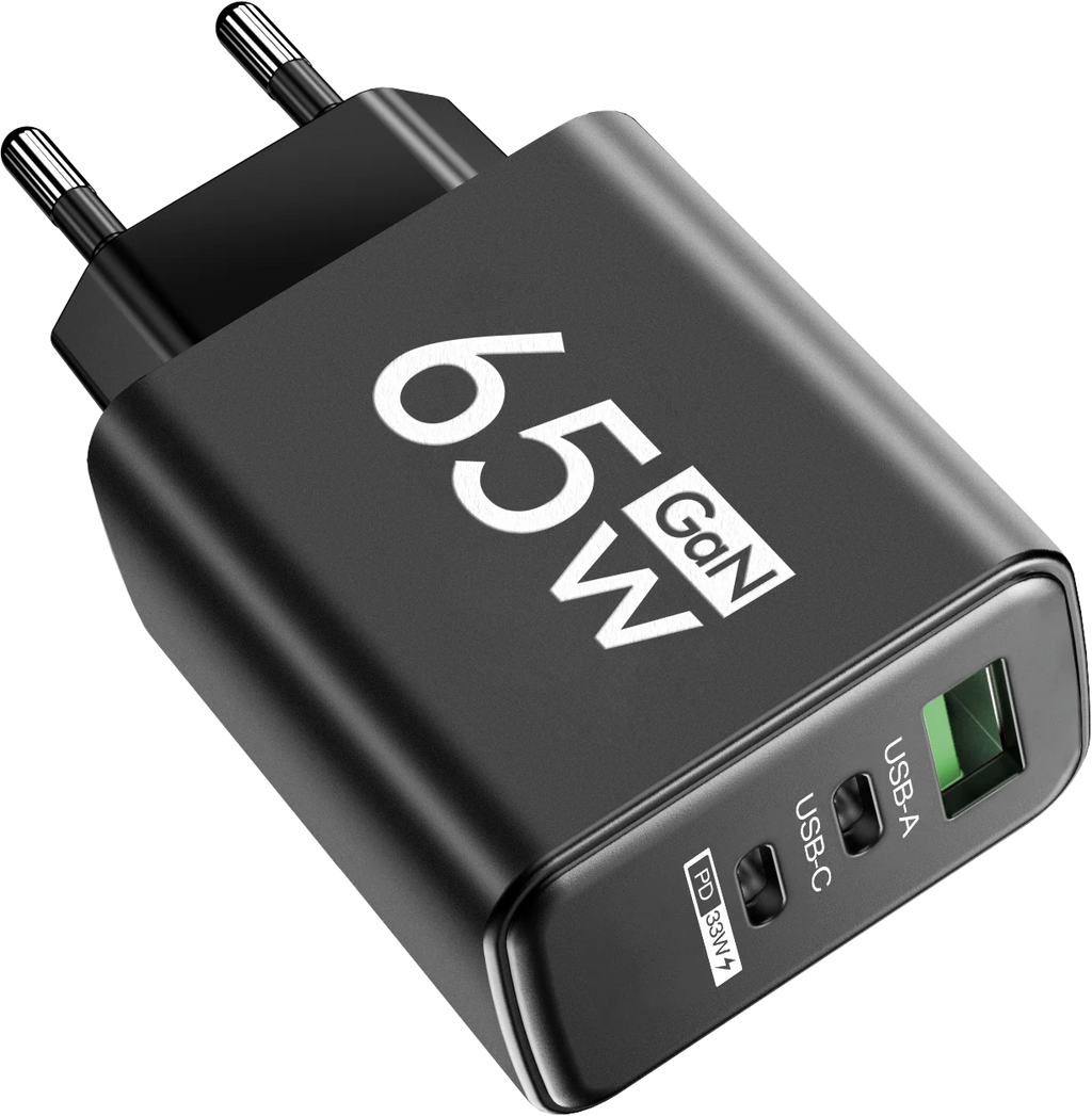 Cargador rápido GaN PD 3 en 1 para iPhone 15, Samsung, Huawei y Xiaomi: adaptador de carga rápida con puertos USB tipo C y USB.