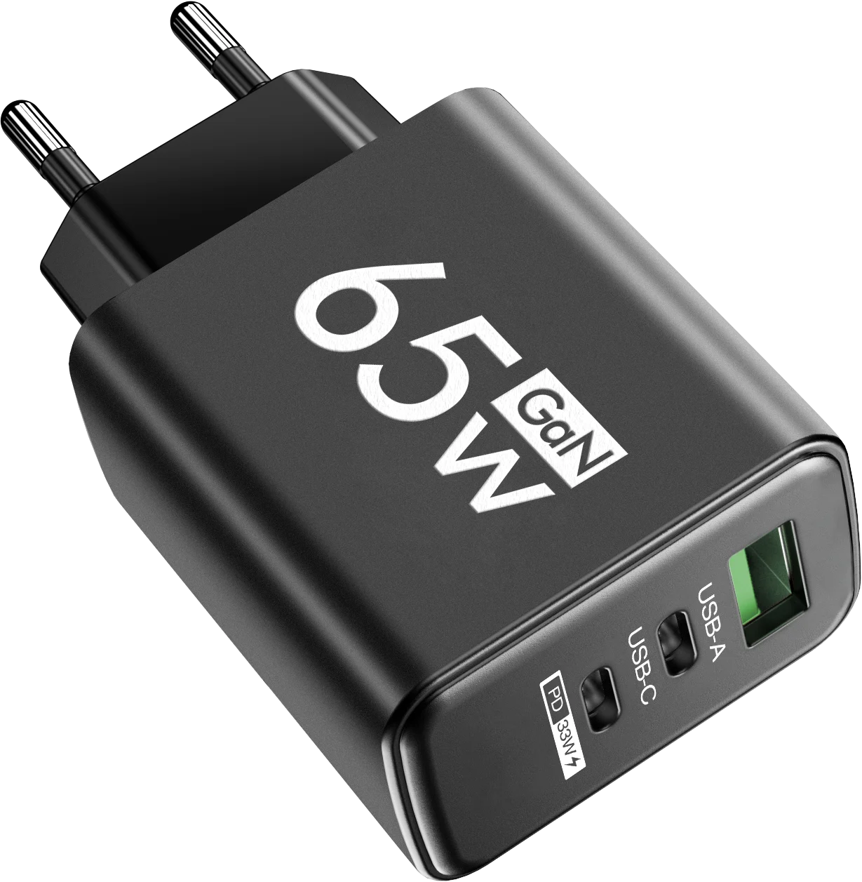 Cargador rápido GaN PD 3 en 1 para iPhone 15, Samsung, Huawei y Xiaomi: adaptador de carga rápida con puertos USB tipo C y USB.