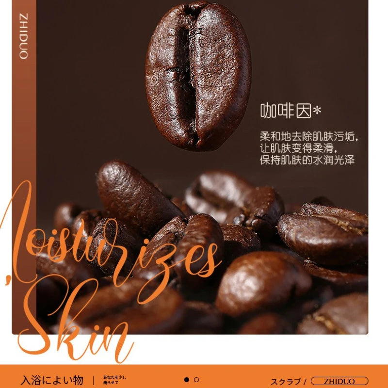 Exfoliante de café de 300 g. Exfoliante corporal totalmente natural para el cuidado de la piel. Hidratante, limpiador, blanqueador y exfoliante. Úselo en el baño.
