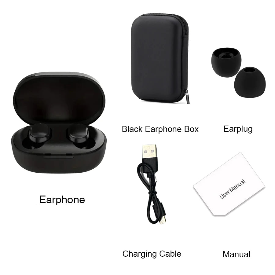 Auriculares inalámbricos Bluetooth TWS A6S con cancelación de ruido y micrófono para Huawei Xiaomi Redmi