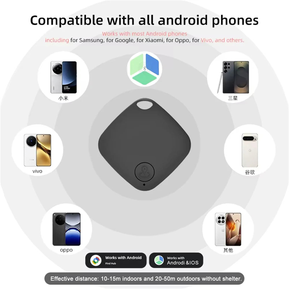 Smart Anti-Lost Bluetooth GPS Tracker Tag Locator for Car Keys And Pets Compatible with Android & iOS