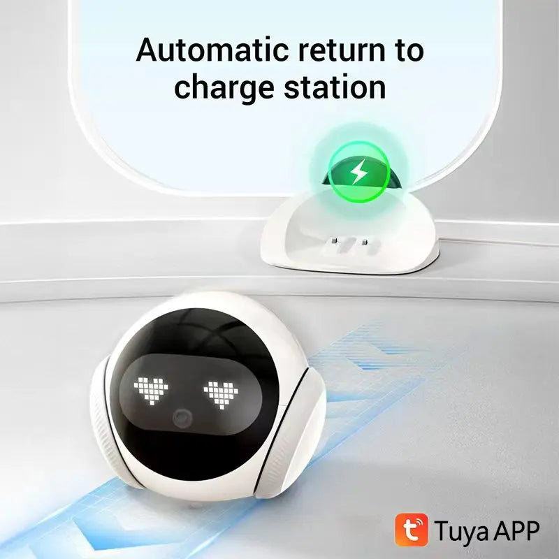 Compañero electrónico inteligente para mascotas, robot interactivo para el hogar, compañero móvil remoto para personas mayores y entretenimiento para gatos.