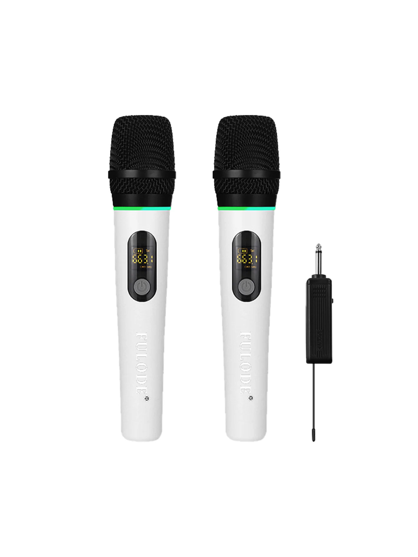 Micrófono FULUODE para karaoke, micrófono inalámbrico profesional, micrófono inalámbrico UHF de mano recargable dinámico