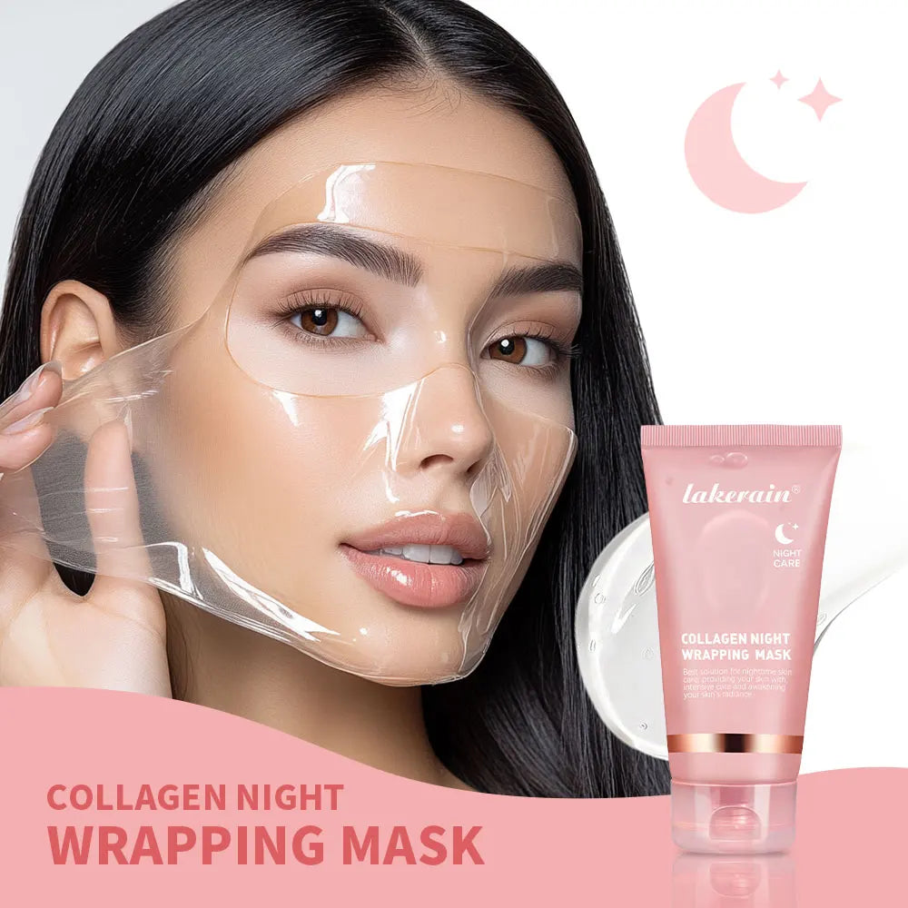 Mascarilla coreana de colágeno profundo, mascarilla facial peel-off antiarrugas lifting, mascarillas para el cuidado de la piel, Bio Pack, envoltura nocturna para mujer, piel de noche.
