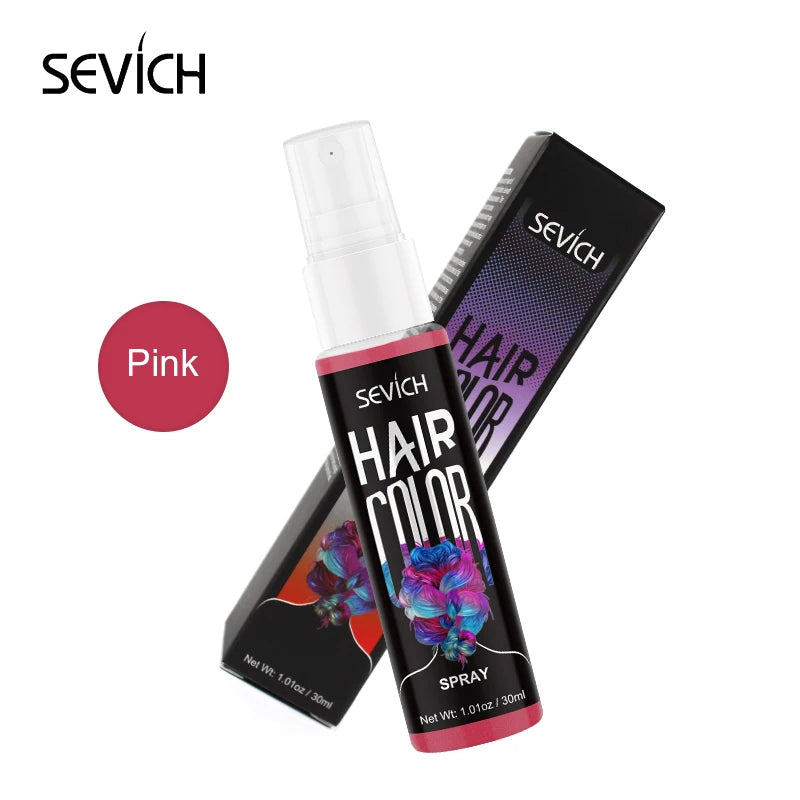 Sevich 8 colores, nuevo estilo, spray colorante para el cabello, coloración instantánea de un solo uso, producto de peluquería para el cuidado y estilismo del cabello para hombres y mujeres.