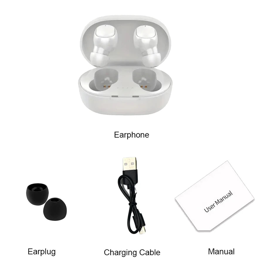 Auriculares inalámbricos Bluetooth TWS A6S con cancelación de ruido y micrófono para Huawei Xiaomi Redmi