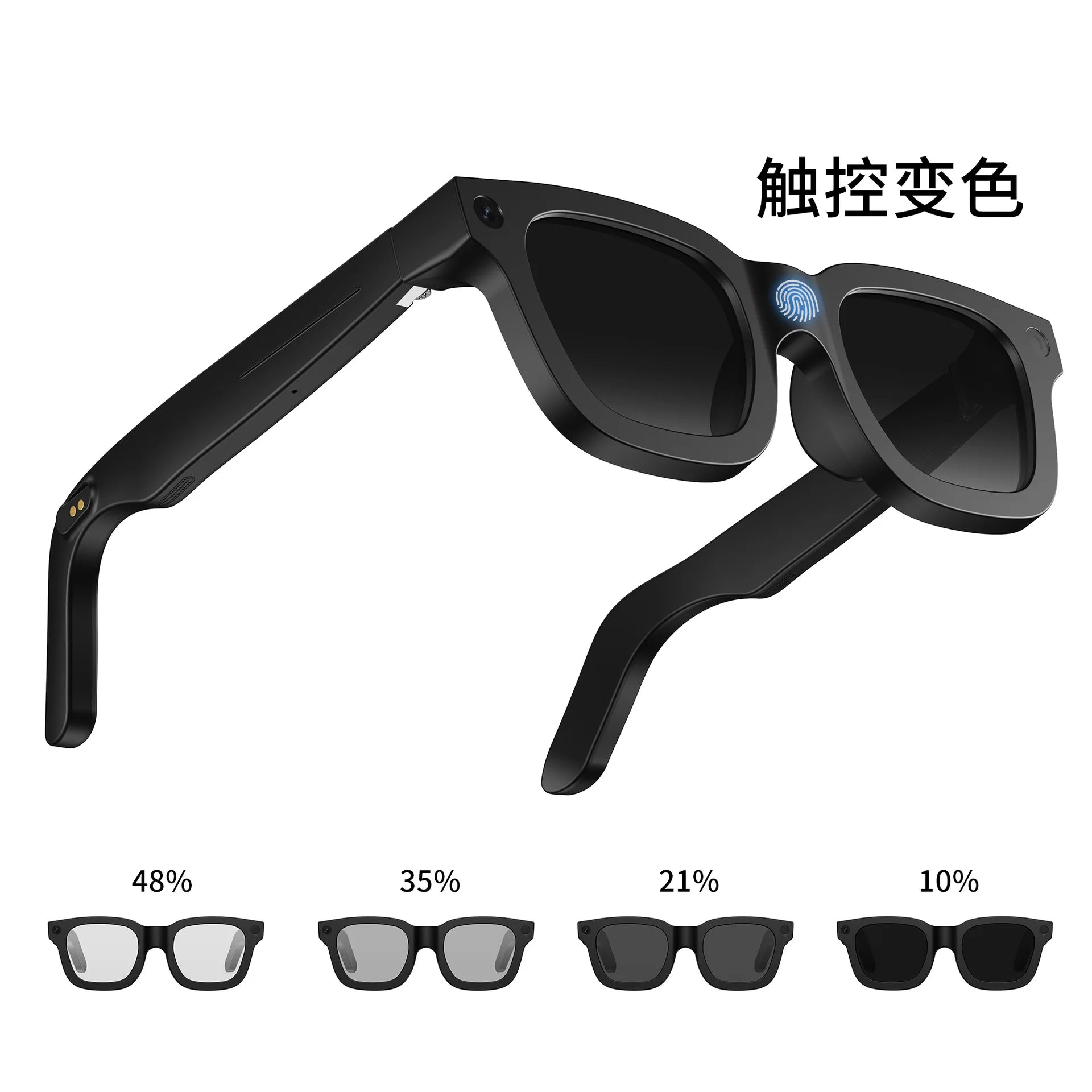 Gafas inteligentes 2026 con fotos y vídeos HD, OpenAI, grabación, traducción, táctiles, lentes fotocromáticas, Bluetooth, llamadas, música y funciones multifunción.