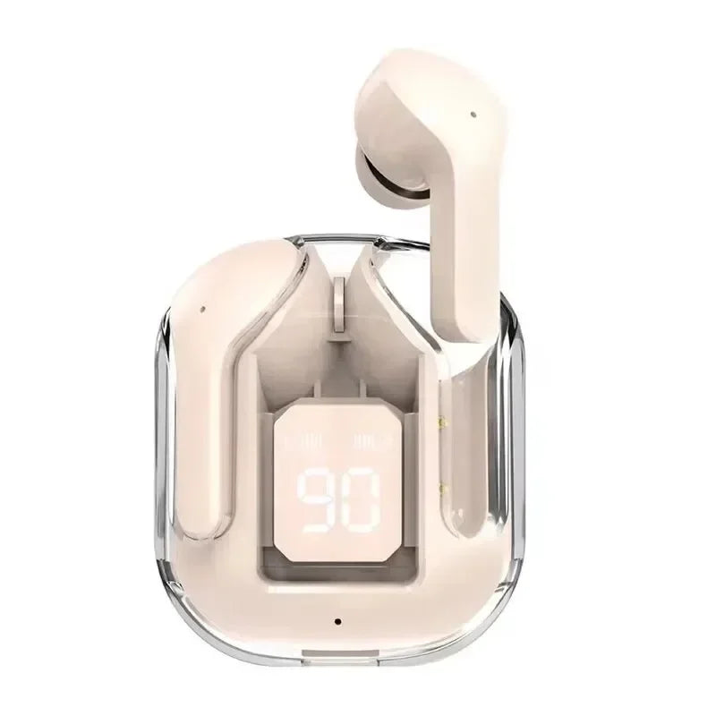 Auriculares inalámbricos mini T2 con pantalla digital LED de encendido, sonido estéreo, Bluetooth 5.3, compatibles con iPhone, Xiaomi y Lenovo.