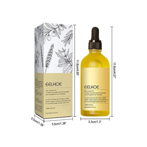 Aceite esencial de romero para cabello denso, vegano, con lavanda, 60 ml. Repara el cabello dañado, previene la caída, suaviza y nutre el cabello.