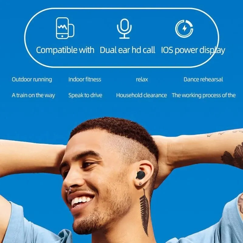 Auriculares inalámbricos Bluetooth TWS A6S con cancelación de ruido y micrófono para Huawei Xiaomi Redmi