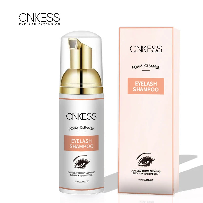 CNKESS 60ml cuidado de pestañas y cabello herramientas de belleza maquillaje botella de champú para extensiones de pestañas hecha a mano fabricantes sintéticos venta al por mayor