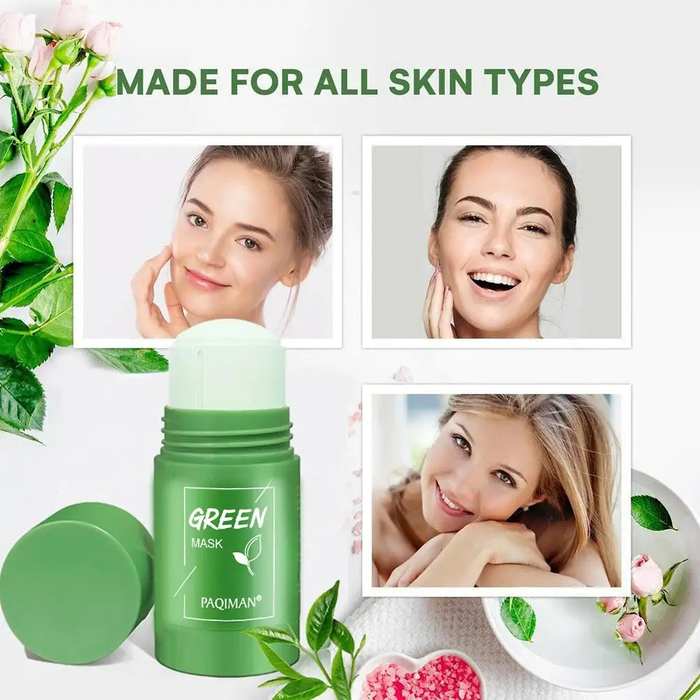 Mascarilla facial de té verde. Limpieza profunda con té verde. Hidratación profunda. Reduce los poros. Elimina puntos negros y acné. Cuidado facial coreano para la piel.