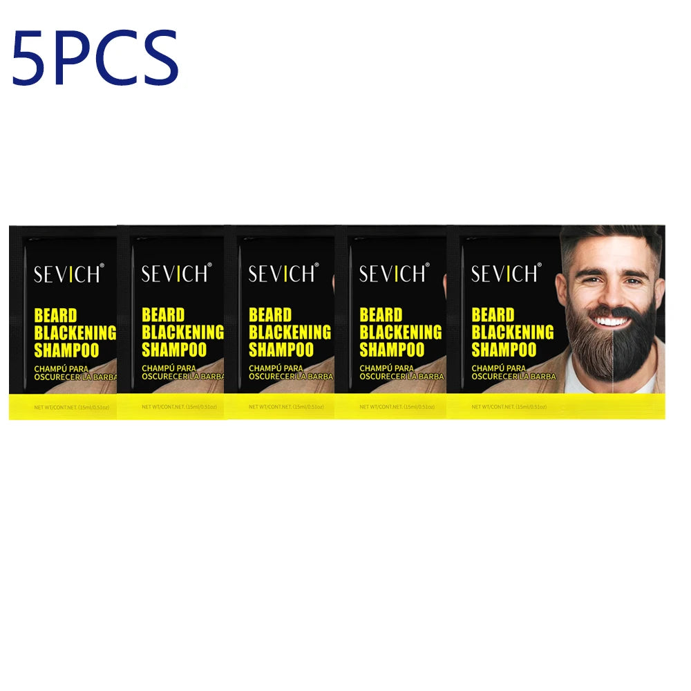 Tinte instantáneo para el cabello, champú para barba negra, pintura para barba, tinte para barba para hombres, tinte natural temporal para bigote negro, champú para dropshipping