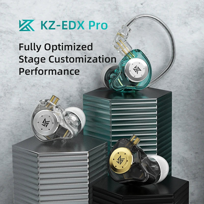 Auriculares KZ EDX PRO de 10 mm con circuito magnético dual y controlador dinámico, auriculares HIFI con graves potentes, auriculares deportivos con cancelación de ruido KZ ZSTX ZSN PRO ZAS