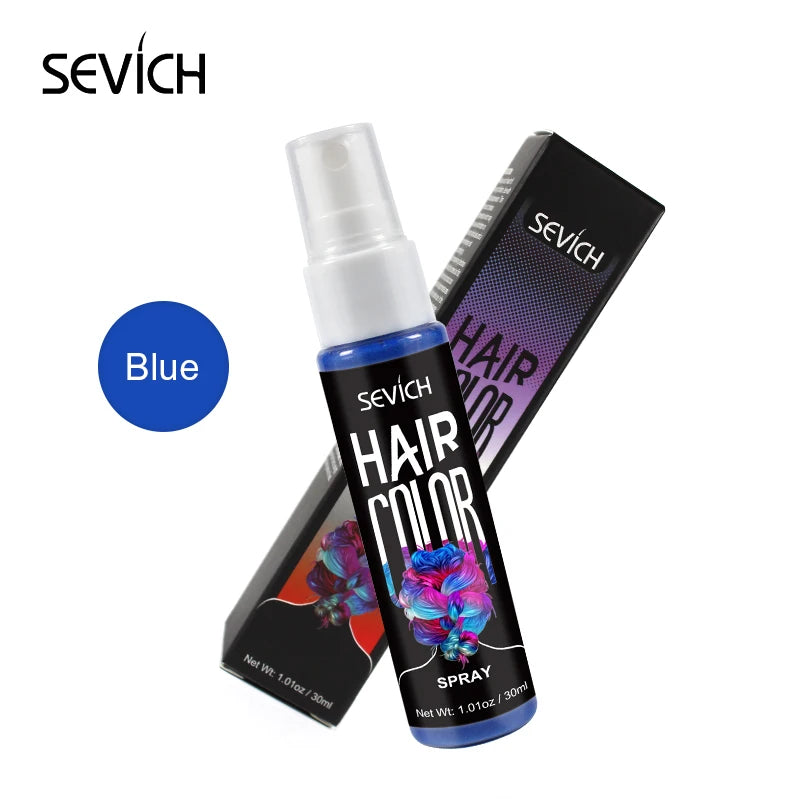 Sevich 8 colores, nuevo estilo, spray colorante para el cabello, coloración instantánea de un solo uso, producto de peluquería para el cuidado y estilismo del cabello para hombres y mujeres.