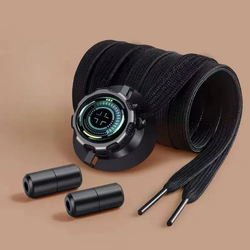 1 par de hebillas para zapatos Tech Design sin nudos: cierres giratorios de ajuste rápido para cordones gruesos, unisex para deportes y actividades al aire libre.