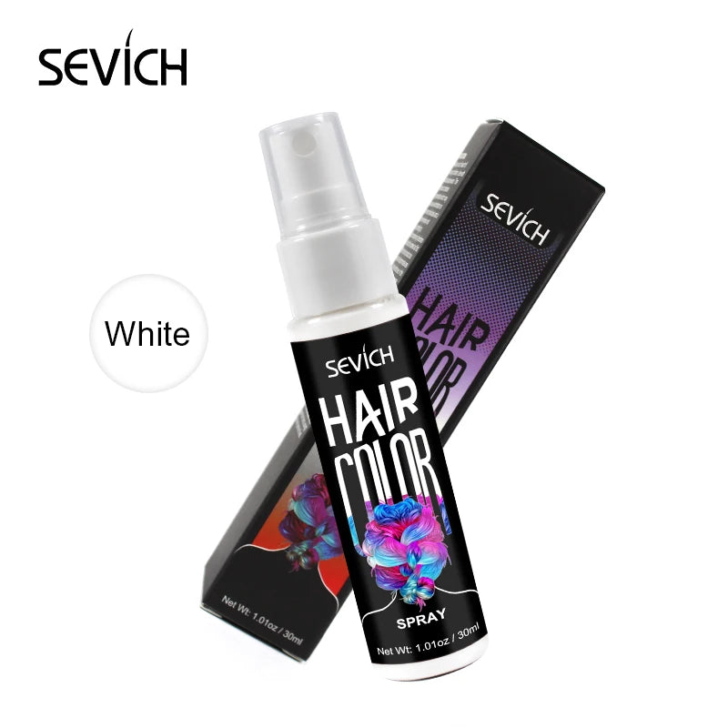 Sevich 8 colores, nuevo estilo, spray colorante para el cabello, coloración instantánea de un solo uso, producto de peluquería para el cuidado y estilismo del cabello para hombres y mujeres.