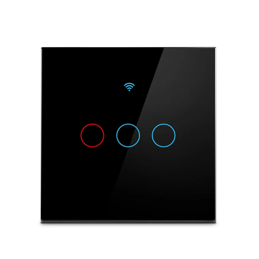 Interruptor de luz inteligente Tuya WiFi para EE. UU. Cable neutro/No requiere cable neutro Interruptor táctil de pared tipo 120 Funciona con Alexa, Google Home