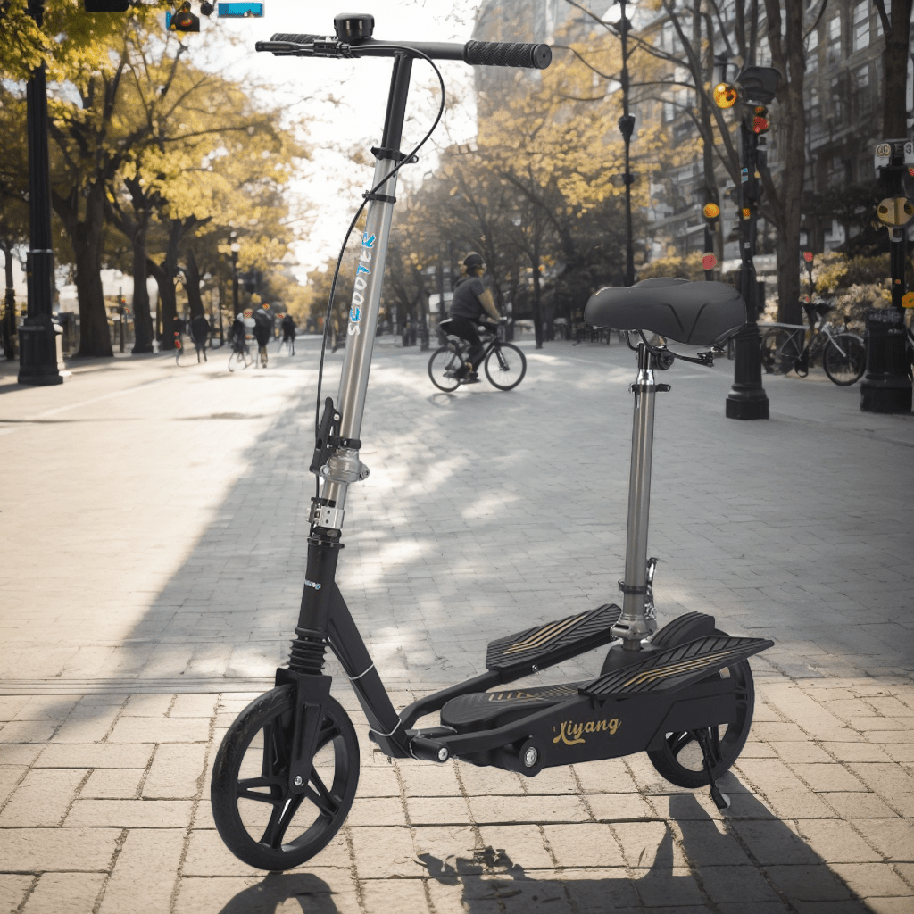 Patinete plegable de dos ruedas para desplazamientos urbanos (sin batería)