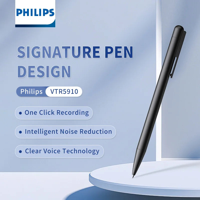 Grabadora de voz digital Philips 100% original, 16 GB, 64 GB, lápiz grabador inteligente, Bluetooth VTR5910