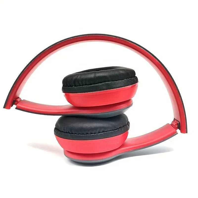 Auriculares Bluetooth plegables inalámbricos con micrófono y control de volumen para iPhone y Android.