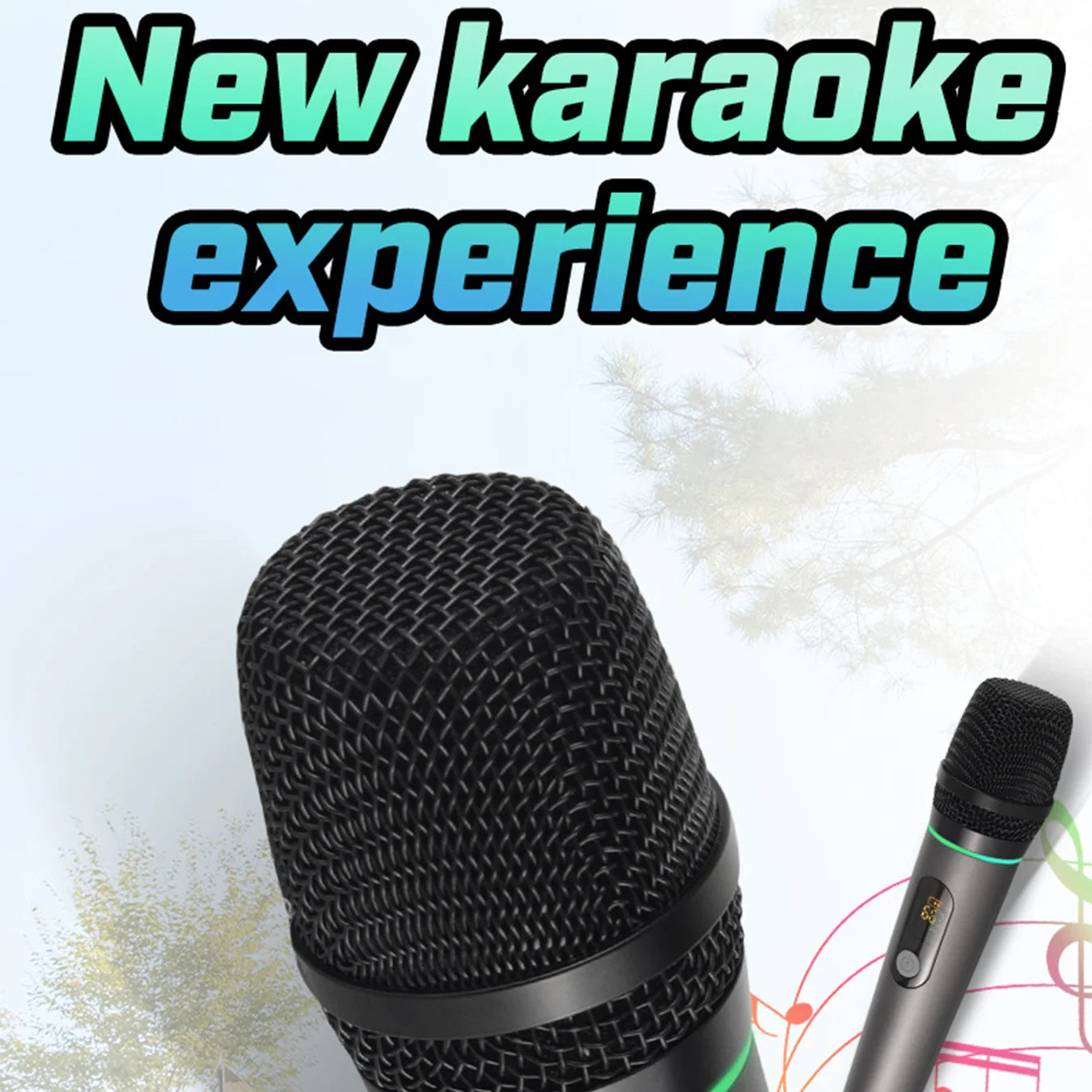 Micrófono FULUODE para karaoke, micrófono inalámbrico profesional, micrófono inalámbrico UHF de mano recargable dinámico