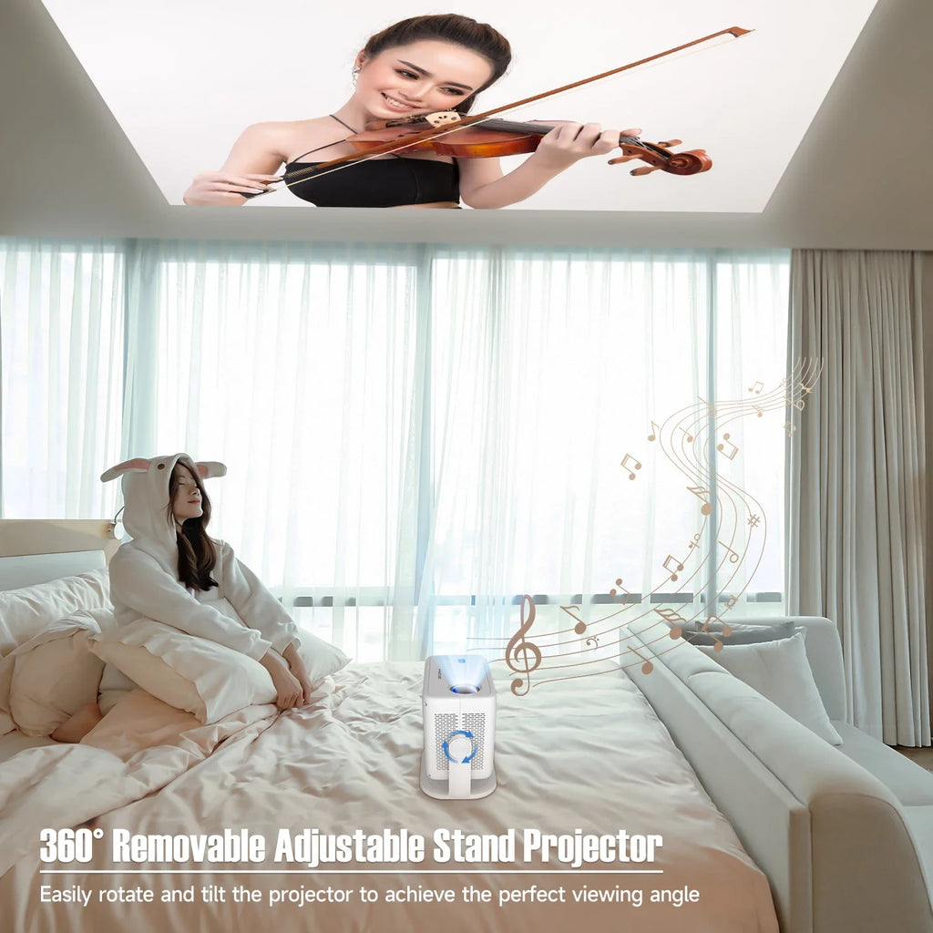 Proyector Magcubic Native 1080P 650ANSI 8K Android14 L018 con corrección trapezoidal automática, enfoque, Wifi6, BT5.4, portátil para cine y exteriores.